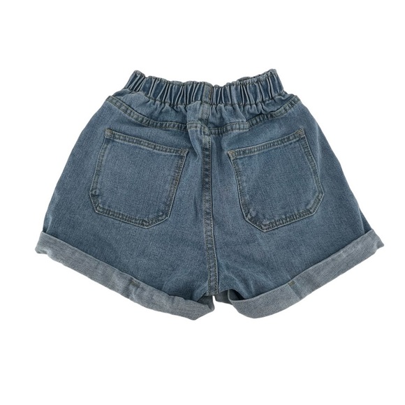 SHEIN Cinched Waist Cuffed Hem Jeans Shorts Size Small Women’s - Picture 3 of 5